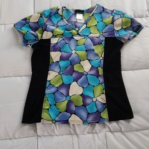 Cherokee Flexible Scrub Top M